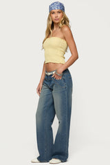 Ronny Curved Stitch Low Rise Jeans