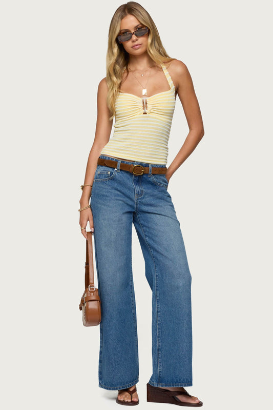 Ery Wide Leg Mid Rise Jeans