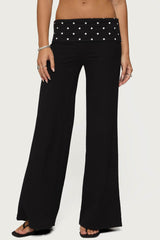 Reeva Polka Dot Fold Over Pants