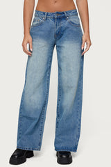 Magda Low Rise Acid Wash Jeans