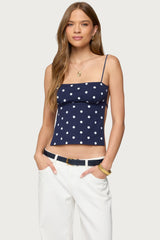 Jinx Polka Dot Open-Back Top