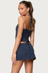 Winsley Gingham Halter Corset