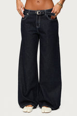 Karah Belt Low Rise Jeans