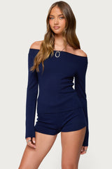 Arianna Off Shoulder Knit Sweater