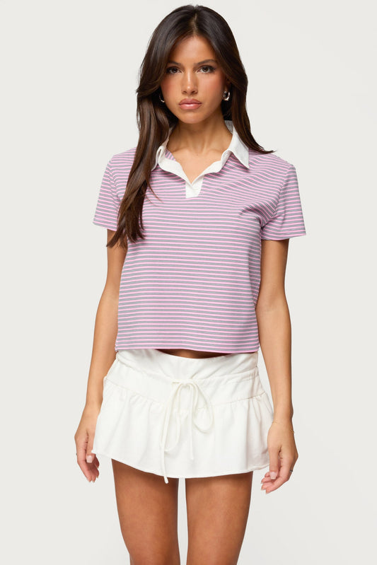 Lennie Striped Polo Top