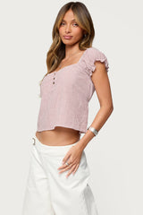 Rhory Pinstripe Babydoll Top