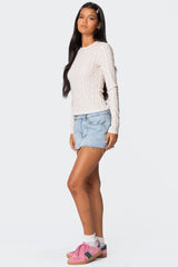 Emery Printed Pointelle Top