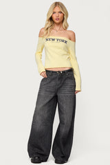 Skater Girl Washed Low Rise Jeans