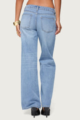 Holly Straight Leg Mid Rise Jeans