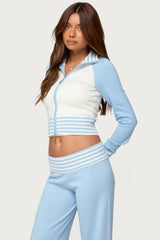 Clarisse Contrast Stripey Cardigan