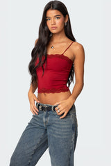 Cruella Lace Trim Tank Top