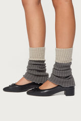 Bundled Babe Contrast Ribbed Leg Warmers