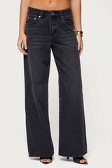 Ery Wide Leg Mid Rise Jeans
