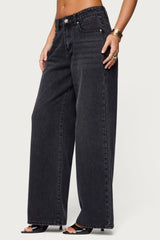 Ery Wide Leg Mid Rise Jeans