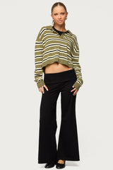 Petite Wide Leg Fold Over Pants