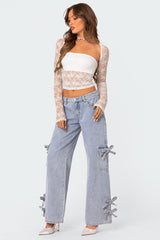 Bows 4 Days Low Rise Baggy Jeans