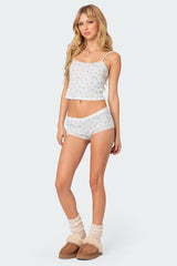 Playtime Printed Pointelle Shorts