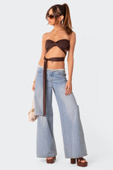 Wyatt Wrap Tie Bandeau Top