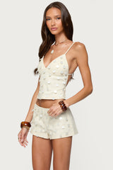 Arielle Iridescent Backless Top