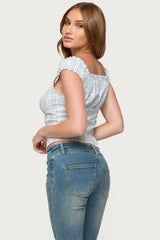 Dolsy Plaid Button Up Top