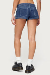 Hanson Pinstripe Denim Shorts