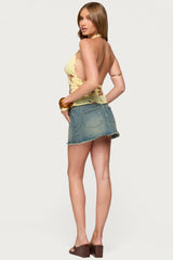 Hannah Floral Chiffon Halter Top