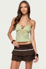 Haylie Cut Out Halter Top