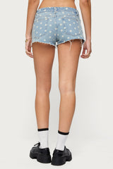 Josie Polka Dot Denim Shorts