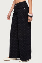 Misha Polka Dot Baggy Low Jeans