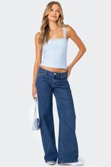 Virginia Lace Trim Eyelet Tank Top