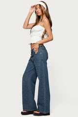 Esmay Studded Low Rise Jeans