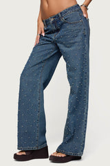 Esmay Studded Low Rise Jeans