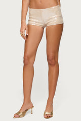Roxey Sequin Micro Shorts
