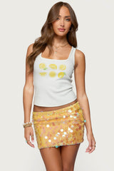 Lemon Drop Ribbed Tank Top