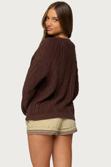 Jessy Cable Knit Oversized Sweater