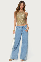 Pasha Sequin Tank Top