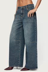 Santi Low Rise Wide Leg Jeans