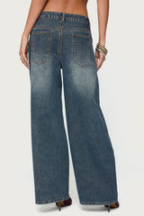 Santi Low Rise Wide Leg Jeans
