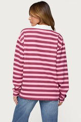 Maureen Striped Polo Sweatshirt