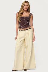 Marcella Wide Strap Mesh Corset