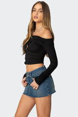 Lace Up Fold Over Top