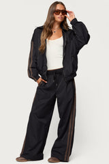 Kieran Stripey Nylon Track Jacket