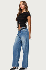 Rorie Mid Rise Straight Leg Jeans