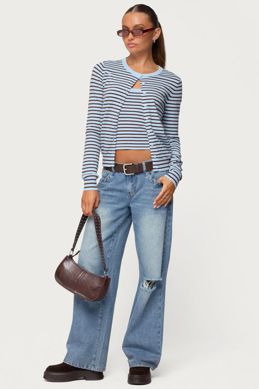 Dutton Distressed Low Rise Jeans