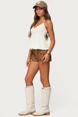 Leonora Halter Babydoll Top