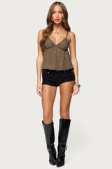 Raia Beaded Babydoll Top