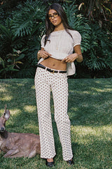 Romily Polka Dot Low Rise Jeans