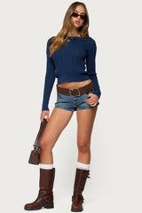 Larah Boat Neck Cable Knit Sweater