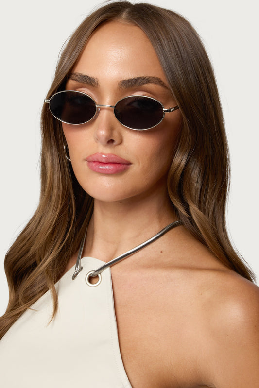 Naomie Oval Metal Sunglasses