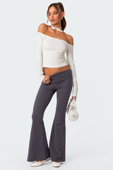 Naomi Fold Over Flared Leggings